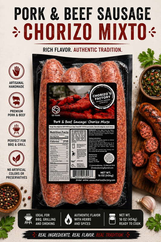 Mix (Pork/Beef) Sausage - Chorizo Mixto (Res/Cerdo)