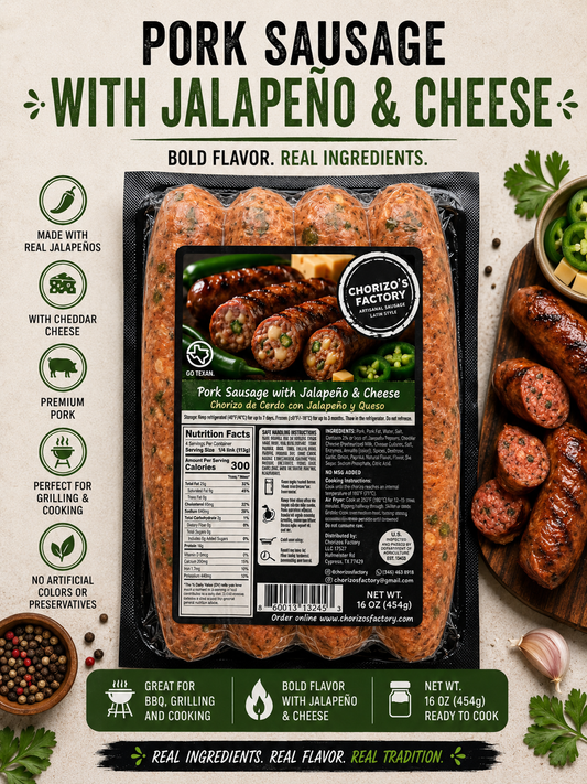 Jalapeño & Cheese Pork Sausage